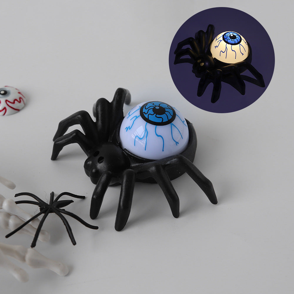 🎃3pcs Halloween LED Pumpkin/ Skull/ Eye Balls Lights with Glowing Spider Night Light - Glowing LED Candle Lights