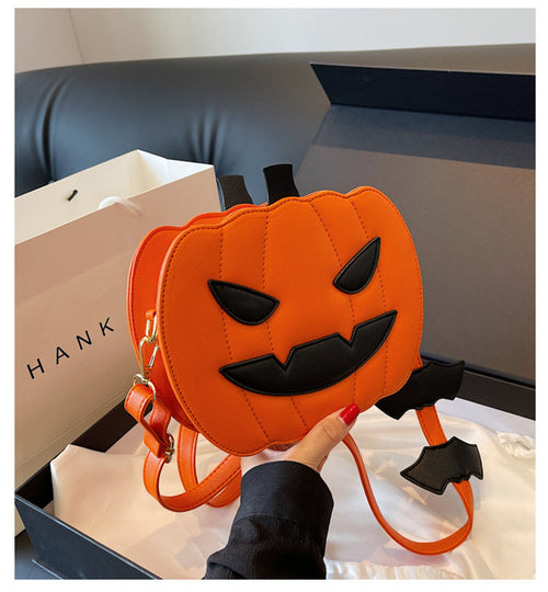 💥2025 Halloween 🎃Pumpkin Bat Cartoon Crossbody Bag - 🎁Creative & Personalized