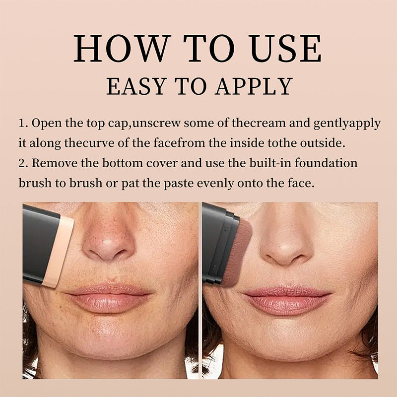 💥Halloween Special Offer: 70%OFF🔥 Foundation Concealer Stick Dual-ended brush head for flawless skin