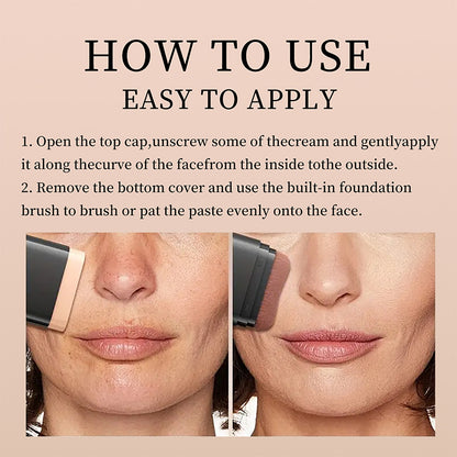 💥Halloween Special Offer: 70%OFF🔥 Foundation Concealer Stick Dual-ended brush head for flawless skin