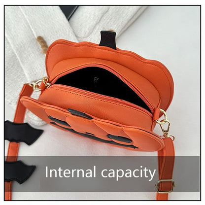 💥2025 Halloween 🎃Pumpkin Bat Cartoon Crossbody Bag - 🎁Creative & Personalized