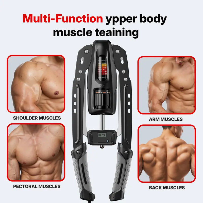 ⏰The Final Six Hours Sale 30% OFF -Hydraulic Arm Trainer with Counter, 22-440lbs Adjustable Chest Expander for Home Gym, Arm & Shoulder Strength Training Equipment