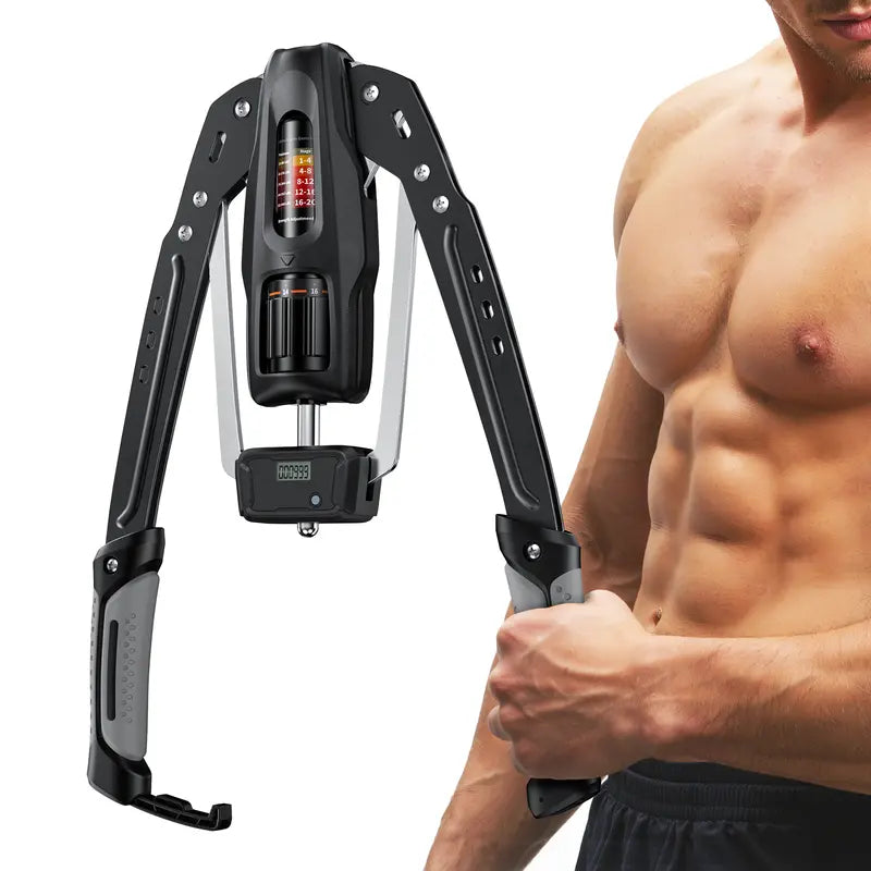 ⏰The Final Six Hours Sale 30% OFF -Hydraulic Arm Trainer with Counter, 22-440lbs Adjustable Chest Expander for Home Gym, Arm & Shoulder Strength Training Equipment