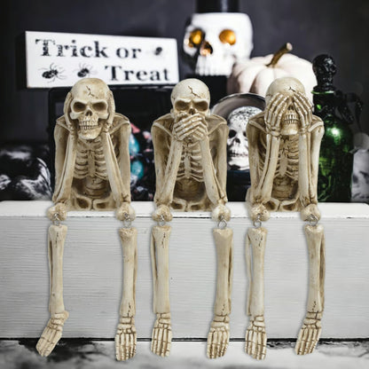 🎃👻💀Halloween Fireplace Simulation Skull Combination🔥1 Set (3pcs)