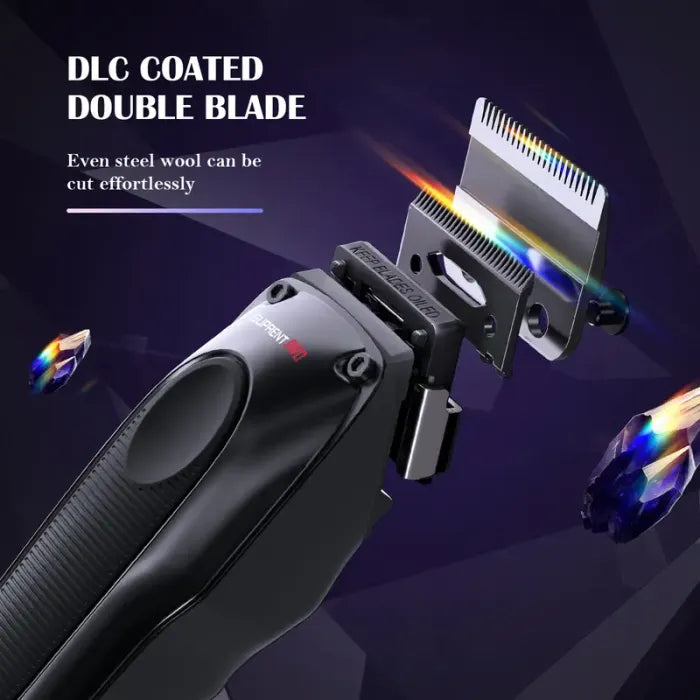 ⏰The Final Six Hours Sale: 50% OFF -[BARBER'S CHOICE] 20 in 1 Professional Hair Clippers Trimmer - High Torque Brushless Motor & DLC Coated -Detachable Blade- The Black Obsidian