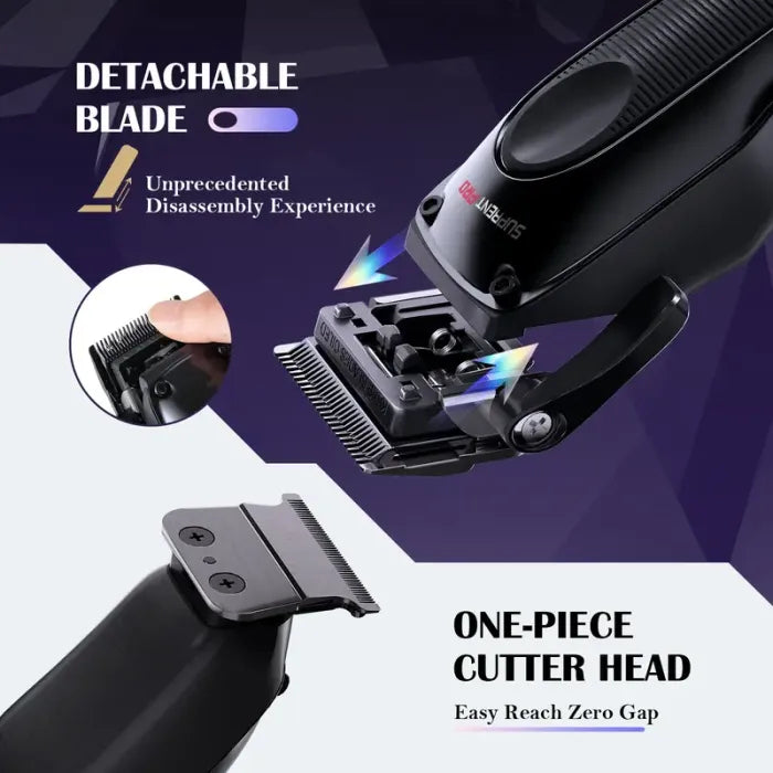 ⏰The Final Six Hours Sale: 50% OFF -[BARBER'S CHOICE] 20 in 1 Professional Hair Clippers Trimmer - High Torque Brushless Motor & DLC Coated -Detachable Blade- The Black Obsidian