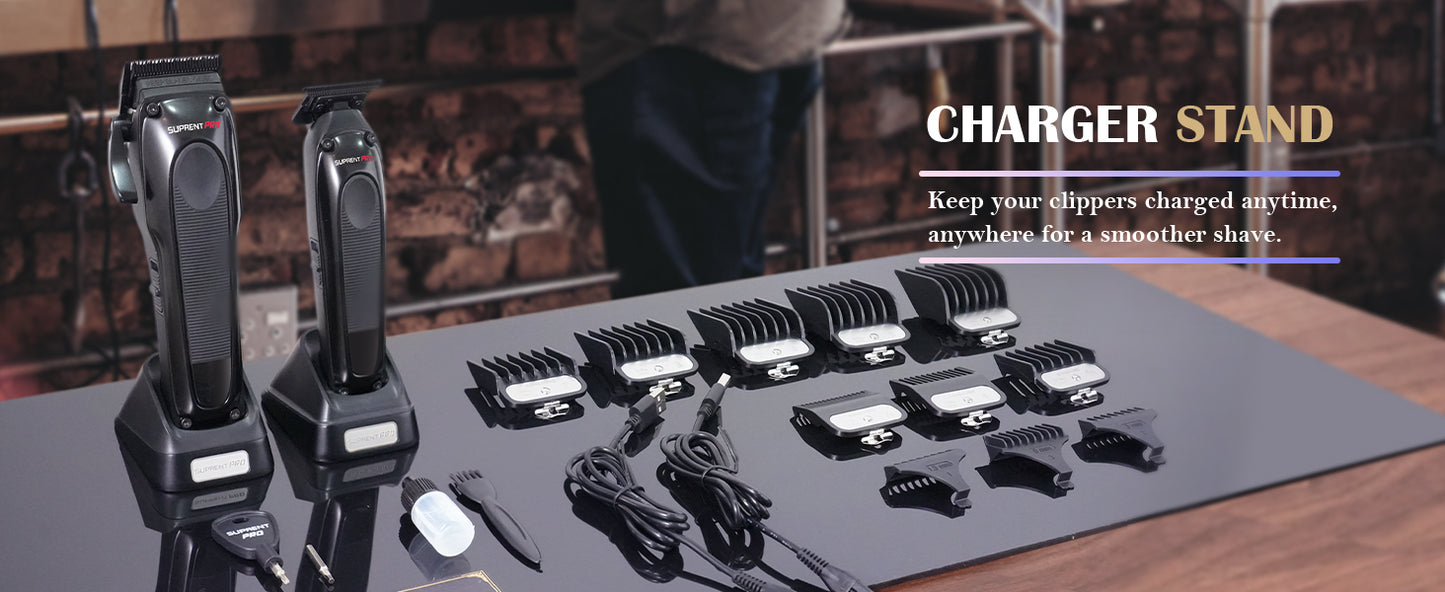 ⏰The Final Six Hours Sale: 50% OFF -[BARBER'S CHOICE] 20 in 1 Professional Hair Clippers Trimmer - High Torque Brushless Motor & DLC Coated -Detachable Blade- The Black Obsidian