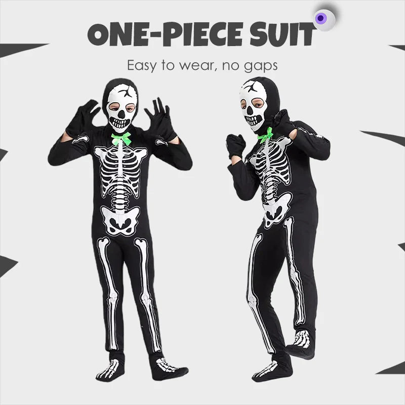 💀Glow-in-Dark Skeleton Costume for Halloween