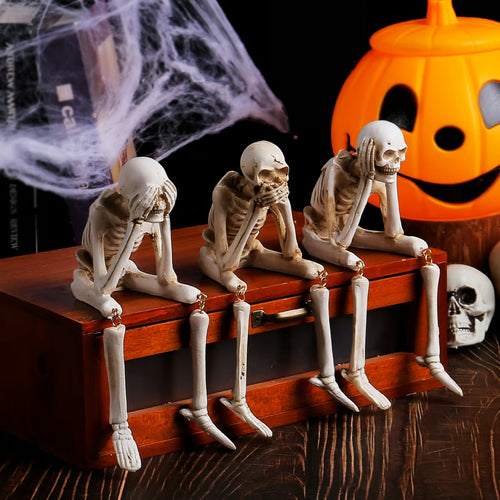🎃👻💀Halloween Fireplace Simulation Skull Combination🔥1 Set (3pcs)