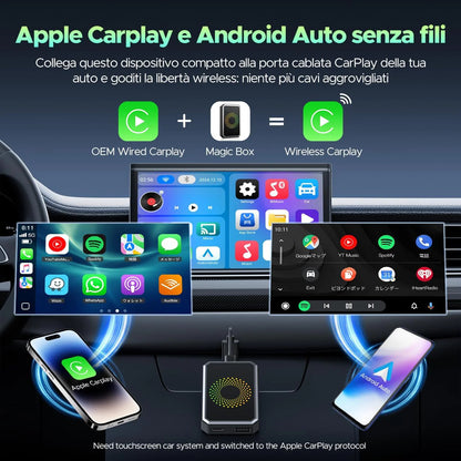 3-in-1 Wireless CarPlay Adapter with Video Streaming and USB Support