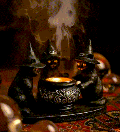 🕯️Ghost Wizard Magic Cat Candlestick（not include candles）