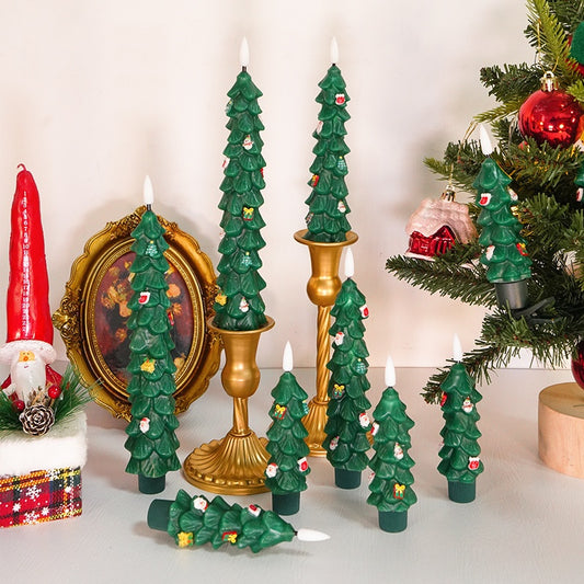 🎄Chirstmas Tree LED Flameless Taper Candles  with Remote