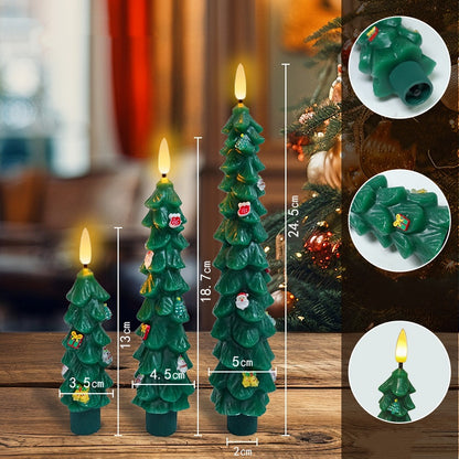 🎄Chirstmas Tree LED Flameless Taper Candles  with Remote