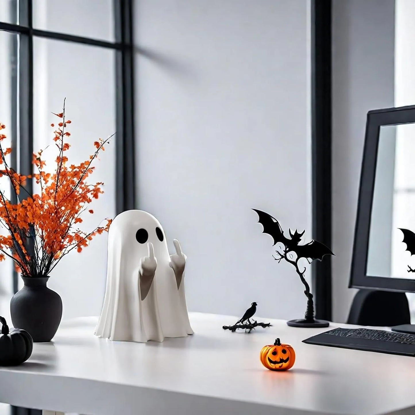 🔥Halloween Early Discount 🔥Buy 1 Get 1 Free 🎁Halloween Ghost Figurine - Spooky Resin Ghost Statue