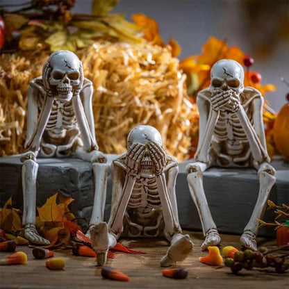 🎃👻💀Halloween Fireplace Simulation Skull Combination🔥1 Set (3pcs)