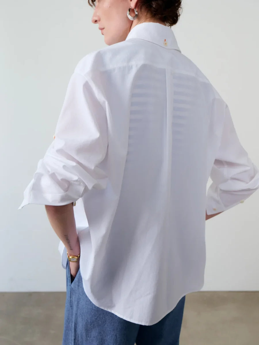 Wrinkle-Free Shirt with Foldable Long Sleeves