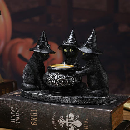 🕯️Ghost Wizard Magic Cat Candlestick（not include candles）