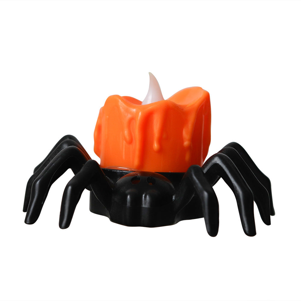 🎃3pcs Halloween LED Pumpkin/ Skull/ Eye Balls Lights with Glowing Spider Night Light - Glowing LED Candle Lights