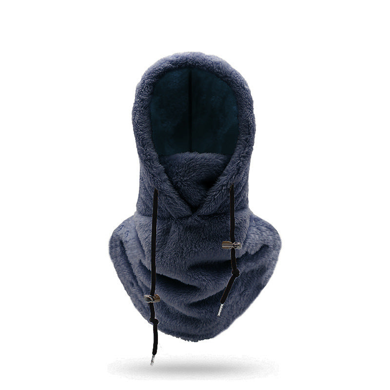 ⚡LAST DAY SALE 49% OFF🎁Sherpa Hood Ski Mask, Drawstring Face Cover Coldproof Warm Cap Hat