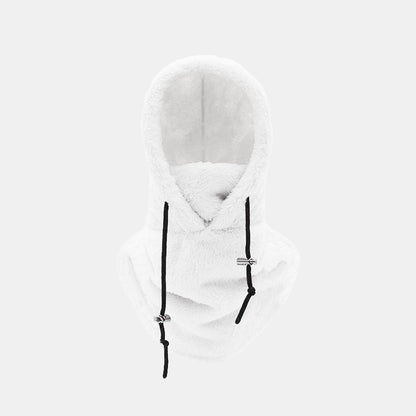 ⚡LAST DAY SALE 49% OFF🎁Sherpa Hood Ski Mask, Drawstring Face Cover Coldproof Warm Cap Hat