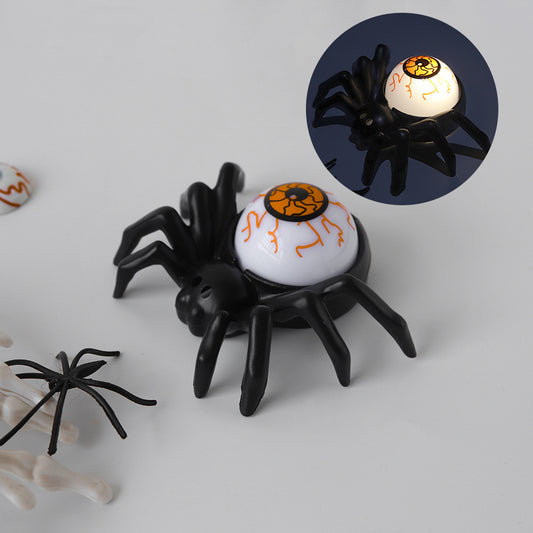 🎃3pcs Halloween LED Pumpkin/ Skull/ Eye Balls Lights with Glowing Spider Night Light - Glowing LED Candle Lights