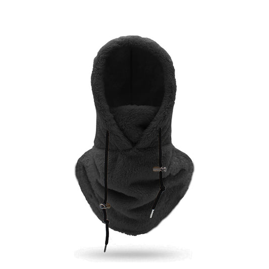 ⚡LAST DAY SALE 49% OFF🎁Sherpa Hood Ski Mask, Drawstring Face Cover Coldproof Warm Cap Hat