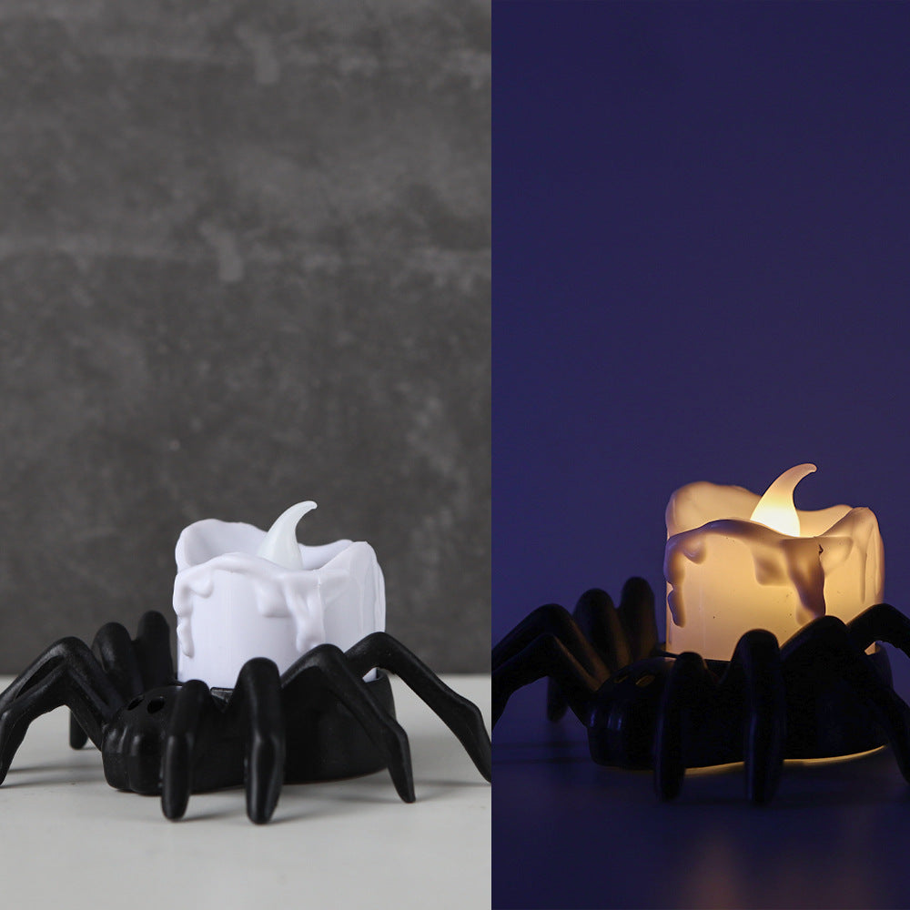 🎃3pcs Halloween LED Pumpkin/ Skull/ Eye Balls Lights with Glowing Spider Night Light - Glowing LED Candle Lights