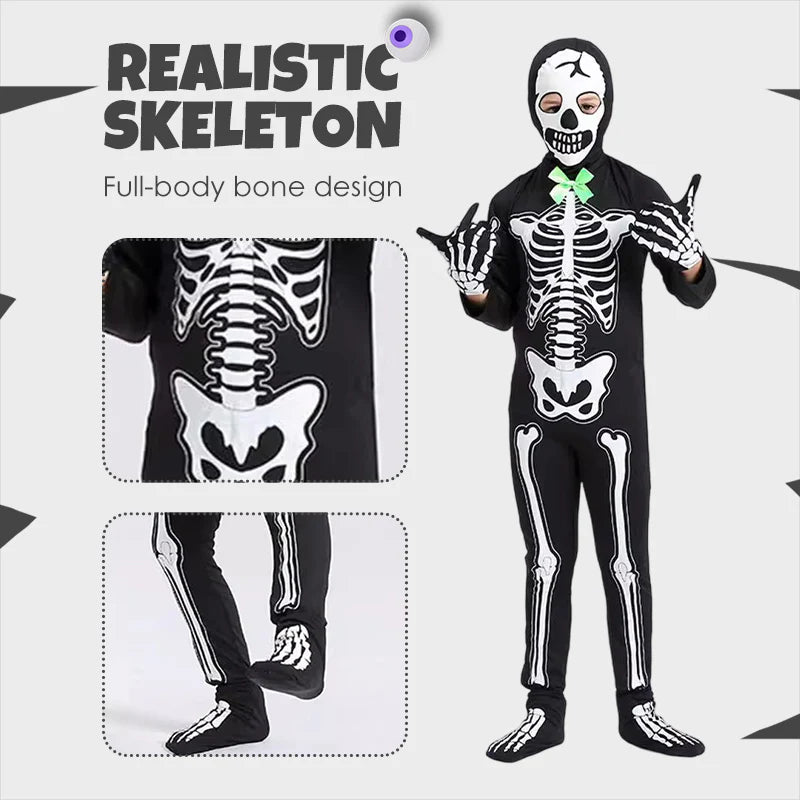 💀Glow-in-Dark Skeleton Costume for Halloween