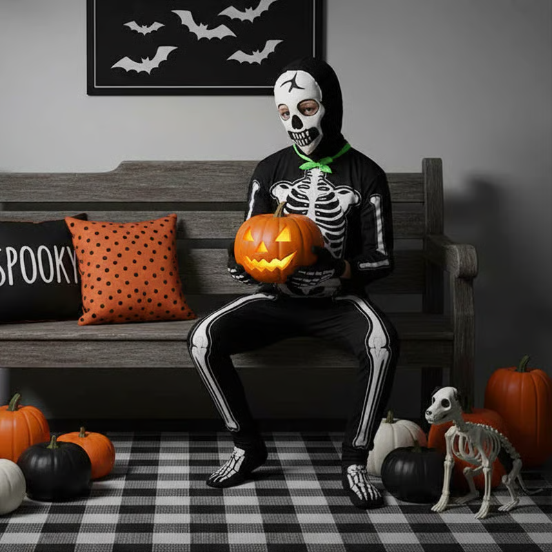 💀Glow-in-Dark Skeleton Costume for Halloween