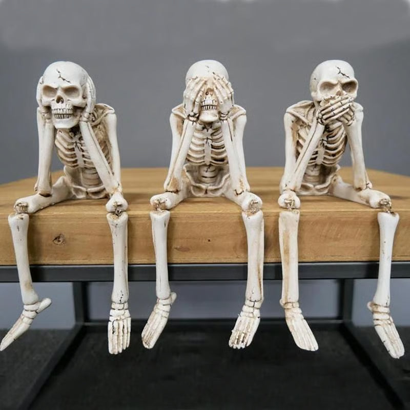 🎃👻💀Halloween Fireplace Simulation Skull Combination🔥1 Set (3pcs)