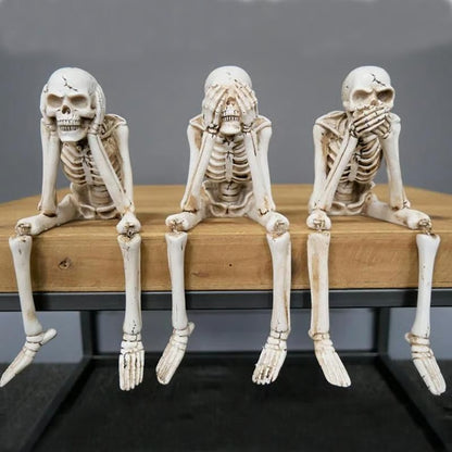 🎃👻💀Halloween Fireplace Simulation Skull Combination🔥1 Set (3pcs)